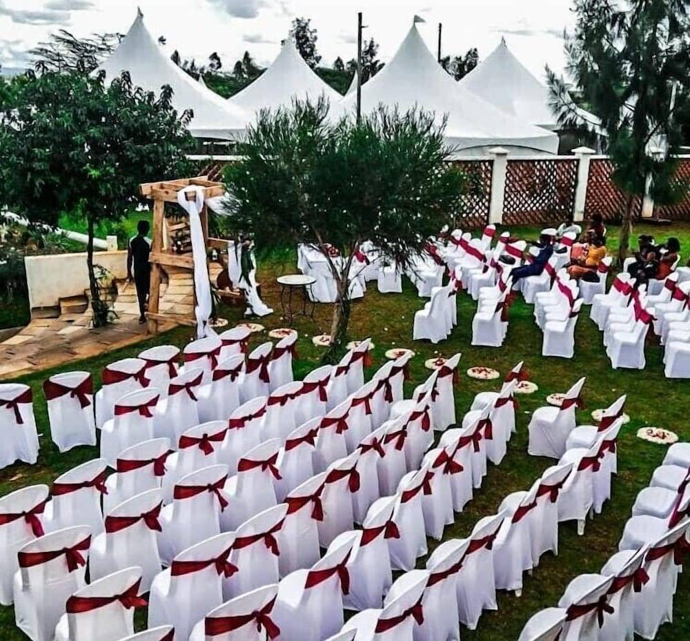 Outdoor wedding area