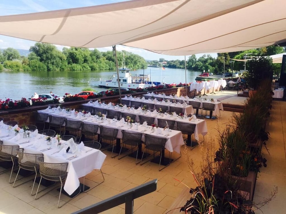 Outdoor banquet area