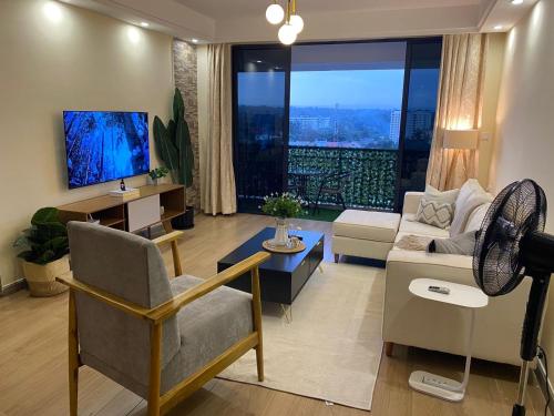 The elegant cozy two bedroom apartment with amazing city views heated swimming pool fully equipped gym and a child play area and free parking space — 4-Star Luxury Hotel in Nairobi, Kenya