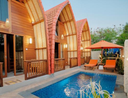 Murna Villa 2 a modern Balinese wooden house with 360 GWK view — 4-Star Luxury Hotel in Jimbaran, Indonesia