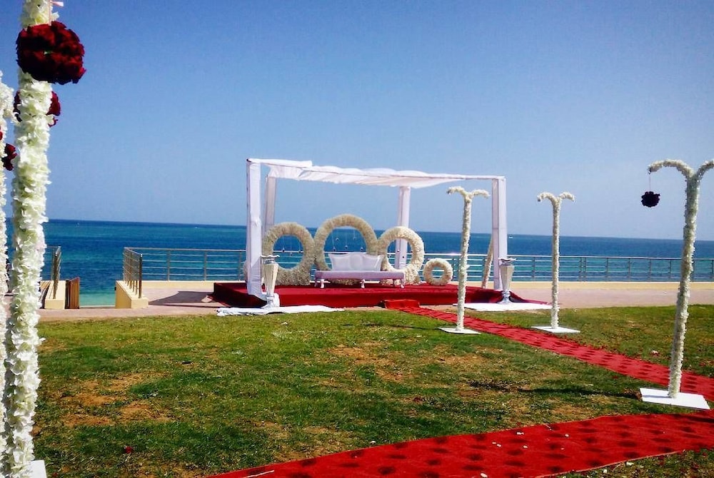 Outdoor wedding area