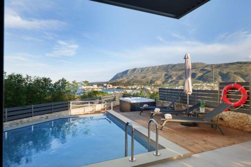 Thearia Seaview Maisonette Private Heated Pool & Jacuzzi — 4-Star Luxury Hotel in Souda, Greece
