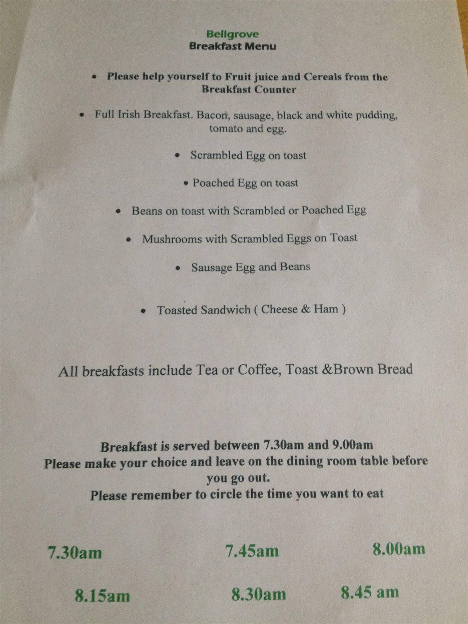 Bellgrove Bed & Breakfast