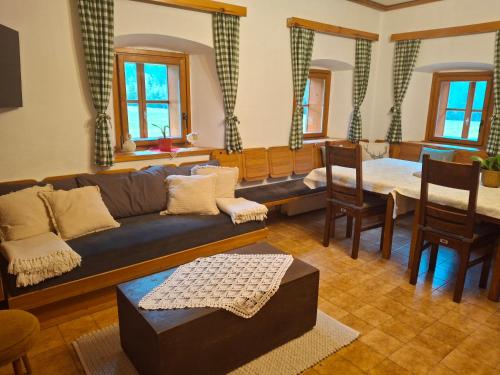 Traditional homestead Guhar in Radovna in Mojstrana, Slovenia