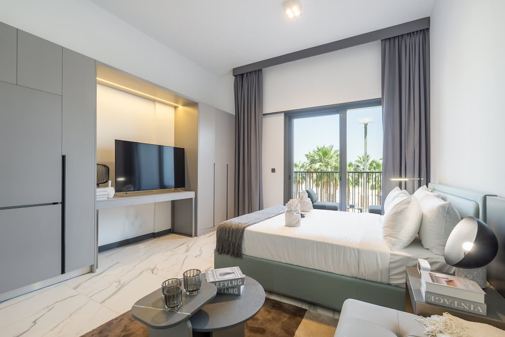 Free housekeeping visits during your stay StayShort Modern and Stunning Studio in MAG 910 MBR City — 4-Star Luxury Hotel in Dubai, United Arab Emirates