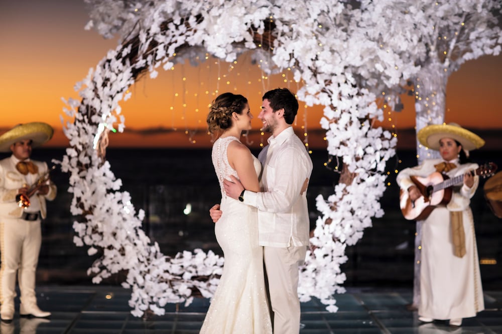 Outdoor wedding area
