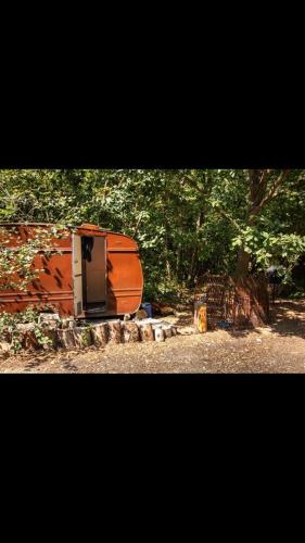Little Vintage Caravan With Cosy Log Burner