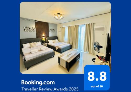 Palawan Twin Bed Family Friendly Condo with Balcony FREE Pool B1 7Kunzite — 4-Star Luxury Hotel in Puerto Princesa, Philippines