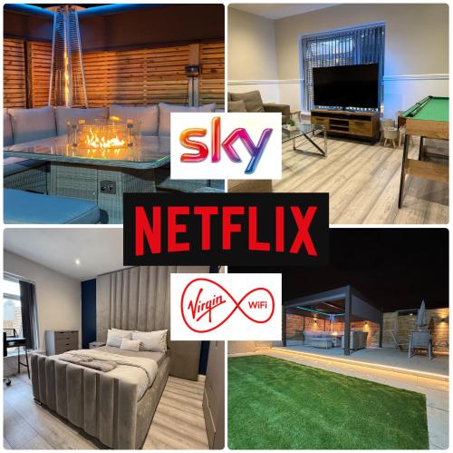 5 Bed Town House With Additional Luxury Hot Tub And Within City Centre And Sleeps Up To 11 With Sky And Netflix — 4-Star Luxury Hotel in Birmingham, United Kingdom