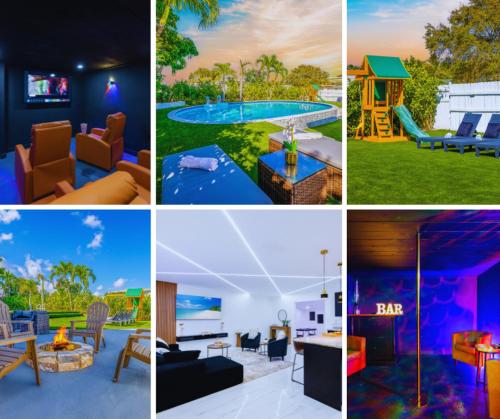 The Glow House w Cinema Disco Pool BBQ 9 beds — 4-Star Luxury Hotel in Ives Estates, United States