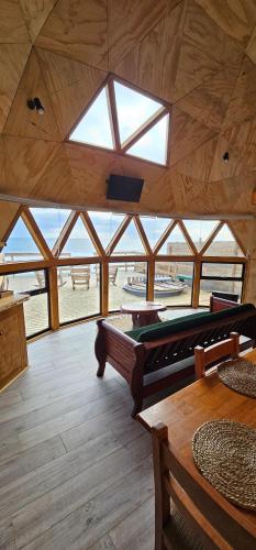 Domos Curiñanco vista al mar in Valdivia, Chile