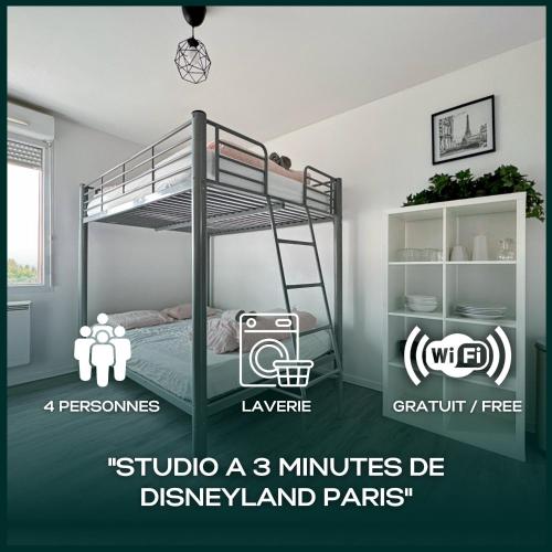 Le 82 Studio Pour 4 a 3 Minutes de Disneyland Paris in Montevrain, France