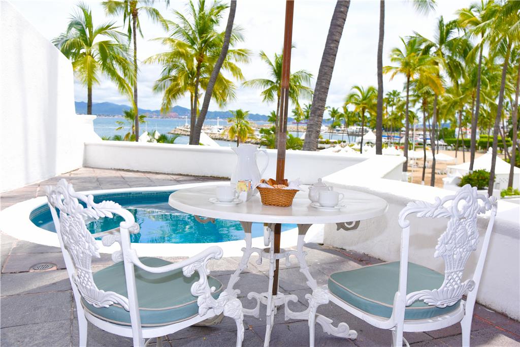 Terraza Suite Fantas a con alberca
