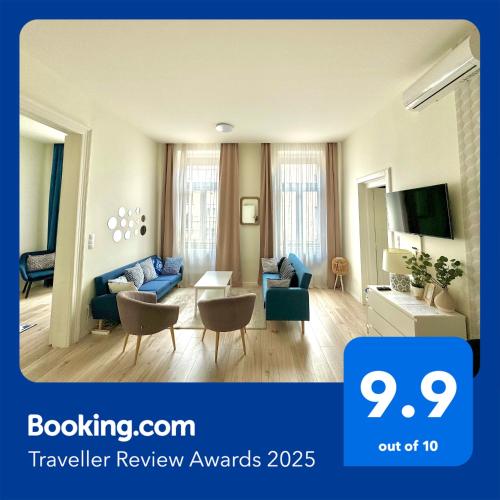 Luxury Huge Apartman 92m2 3 Bedrooms 3 Air Conditioners Free Garage — 4-Star Luxury Hotel in Budapest, Hungary