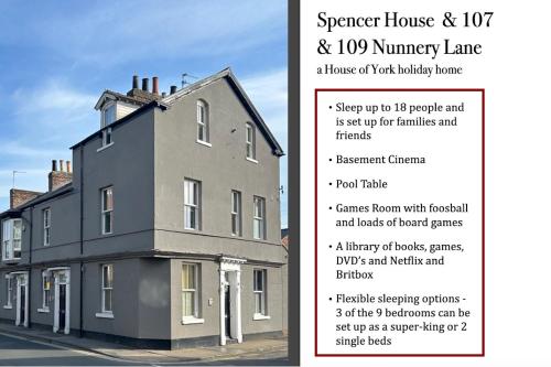 Spencer House & 107 & 109 Nunnery Lane — 4-Star Luxury Hotel in York, United Kingdom