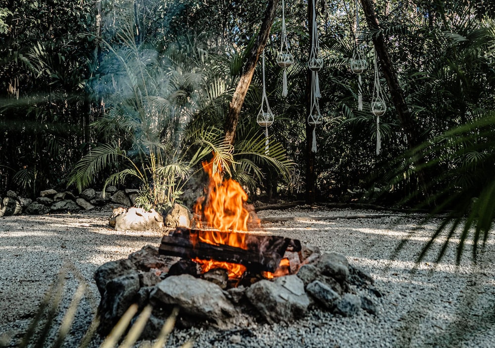 Outdoor banquet area