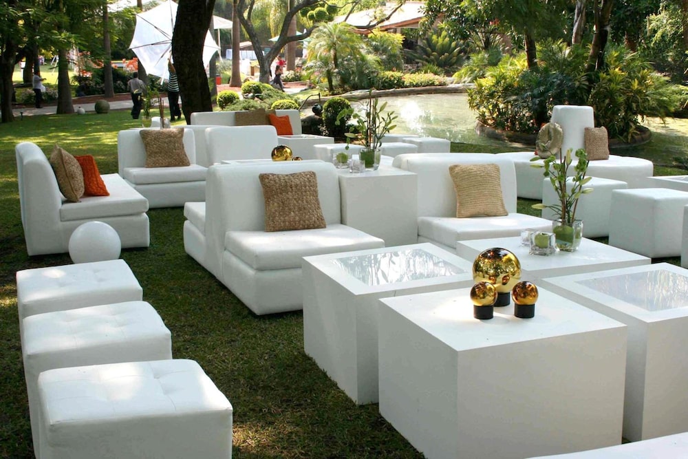 Outdoor banquet area