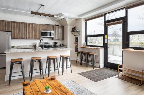 Red Drive at the Elegant Grand Traverse Commons in Traverse City, United States