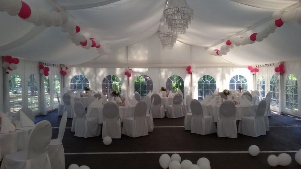 Outdoor wedding area