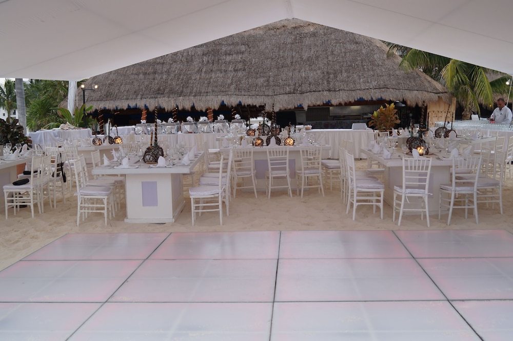 Outdoor banquet area