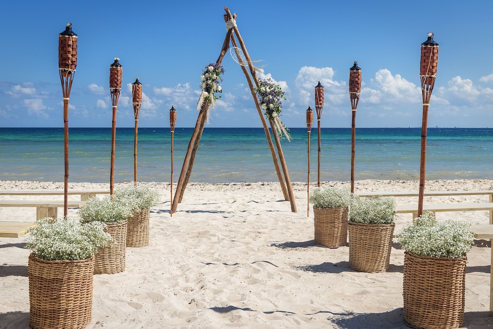 Outdoor wedding area