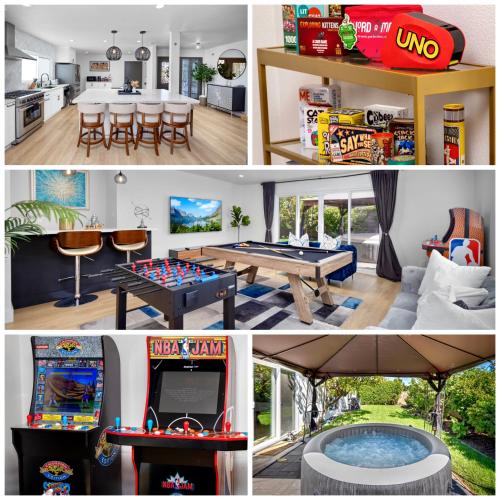 NEW Lux 5BR Villa Near Disney Knotts LA OC with Hot Tub & Games — 4-Star Luxury Hotel in Fullerton, United States