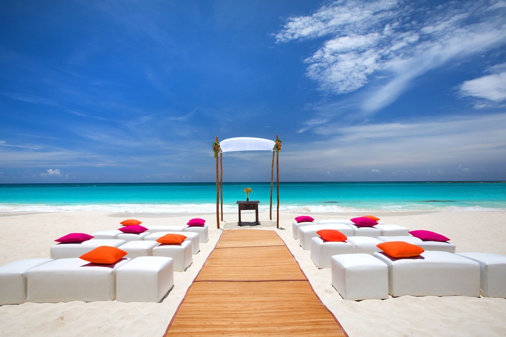 Outdoor wedding area