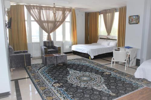 Clock Tower Hotel in Unknown City, Afghanistan