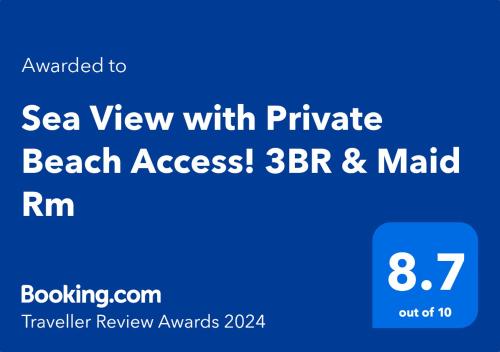 Sea View with Private Beach Access 3BR & Maid Rm — 4-Star Luxury Hotel in Dubai, United Arab Emirates