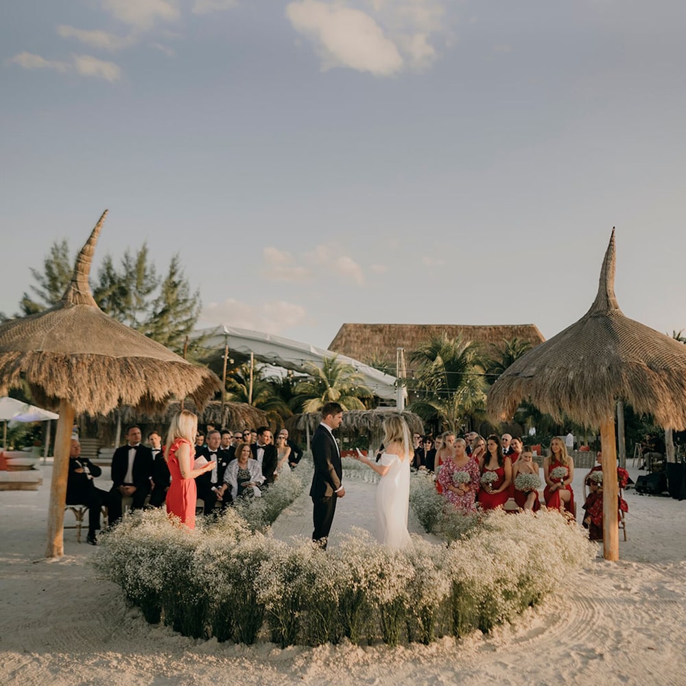 Outdoor wedding area