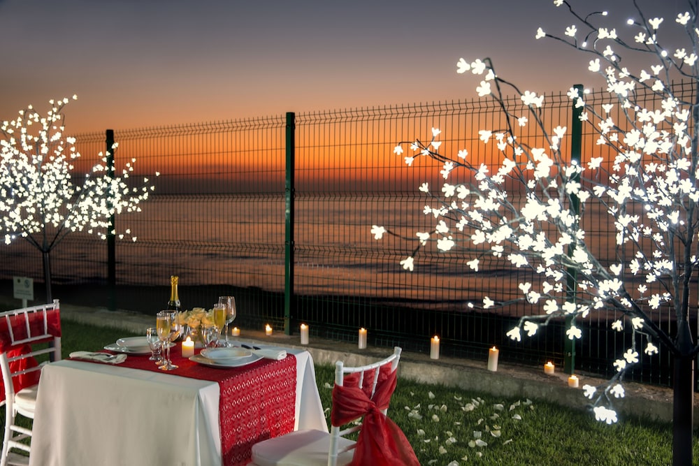 Outdoor banquet area