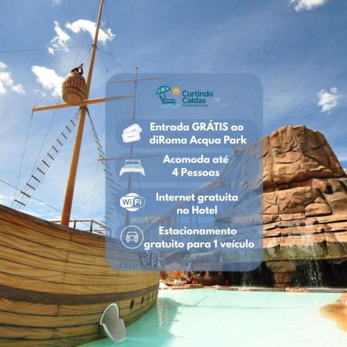 Spazzio Diroma Hospedagem com acesso gratuito no Acqua Park in Caldas Novas, Brasil