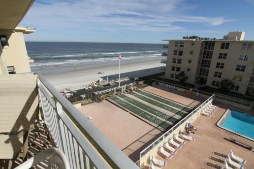 Visit this top floor property located on the no drive beach with 2 complex pools in New Smyrna Beach, United States