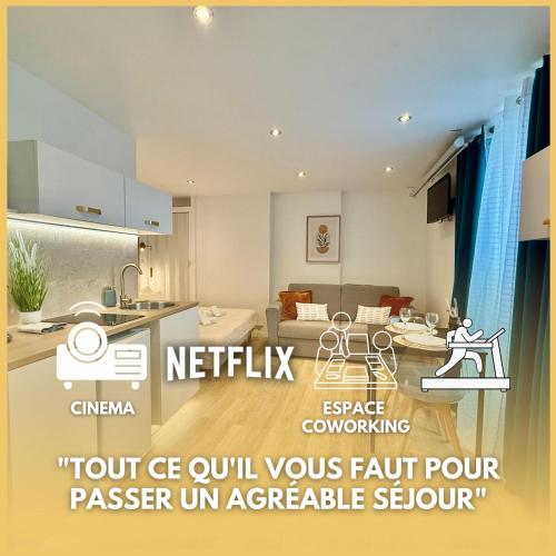 Studio 5 Cinema Sport Parking Dabnb in Limoges, France