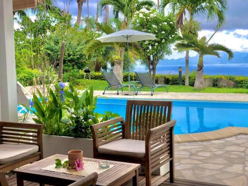 Chambre totalement équipée avec vue imprenable — 4-Star Luxury Hotel in Punaauia, French Polynesia