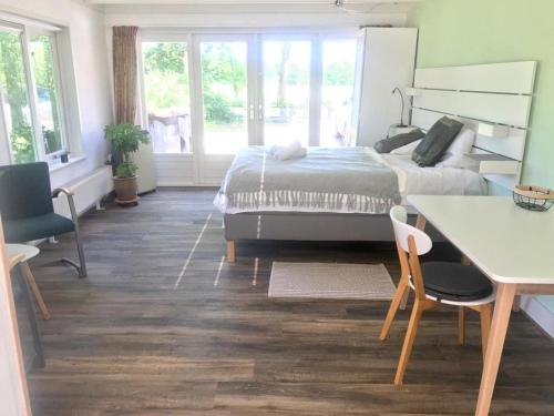 Light tiny house in green area with sauna option