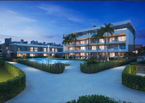 Jacuzzi Penthouse appartement Santa Rosalia Lake & Life Resort Murcia Golf — hotel in Los Alcazares
