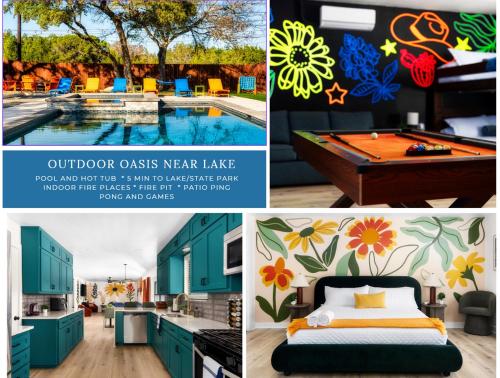 Heart of Lake Travis Hot Tub&Pool Black Light Room in Lago Vista, United States