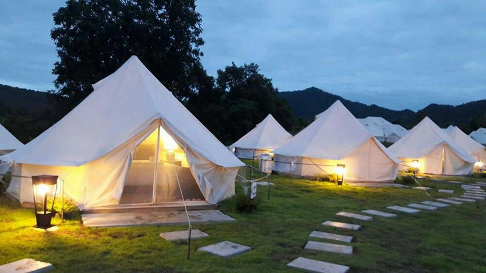 Chiangkhan River Green Hill in Chiang Khan, Thailand