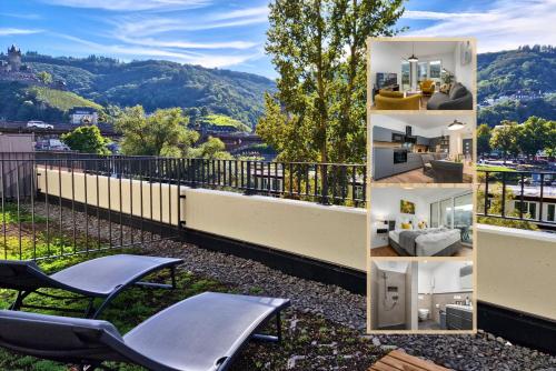 Vivamosel: Appartement mit Mosel & Burgblick Balkon Parken Aufzug Fahrradraum — 4-Star Luxury Hotel in Cochem, Germany