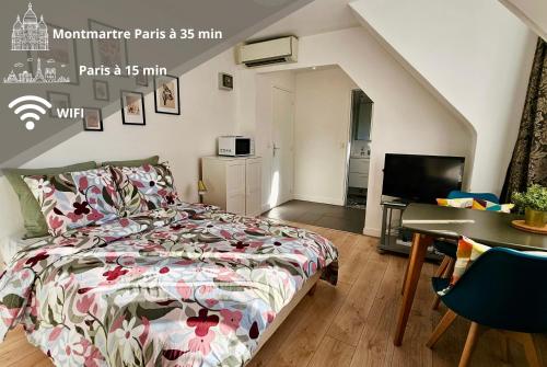 Studio Safran 15min Paris Calme & Cosy — hotel in Noisy-Le-Sec