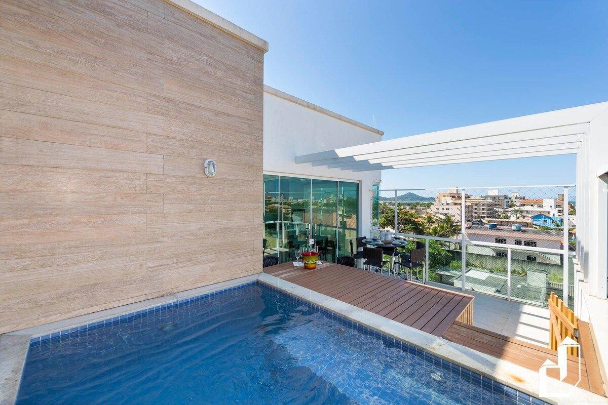 Cobertura duplex com piscina e 03 suítes