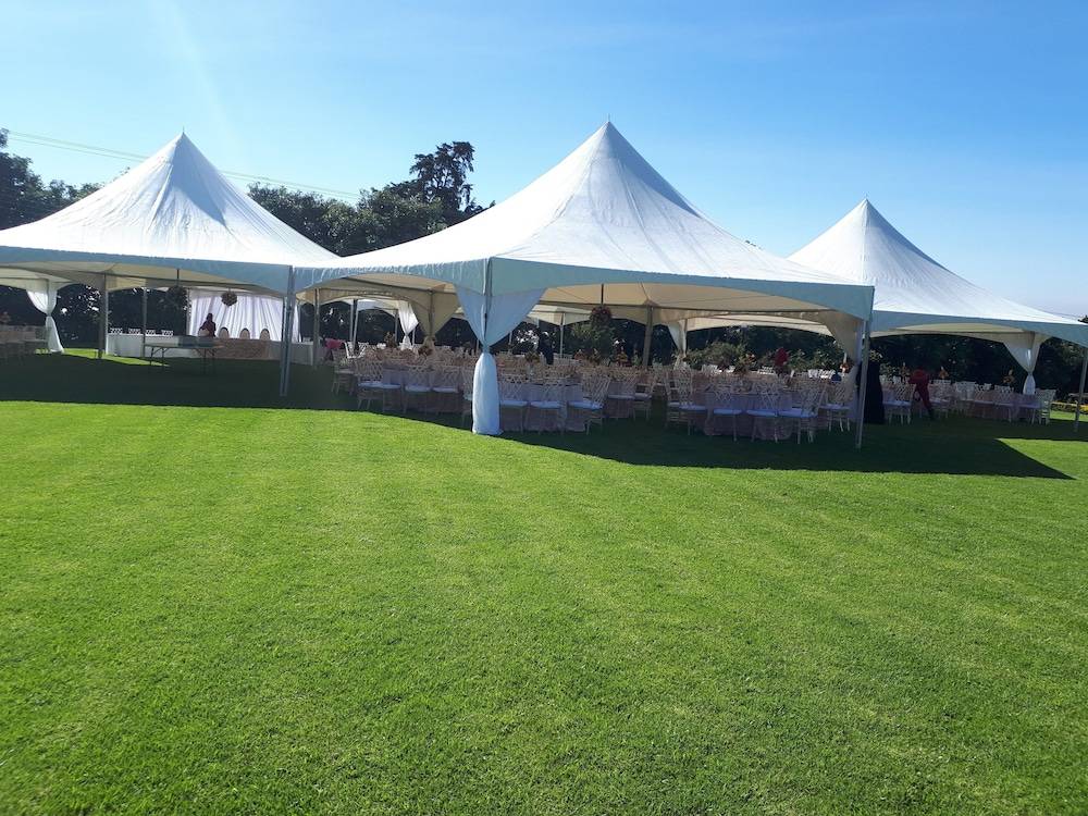 Outdoor wedding area