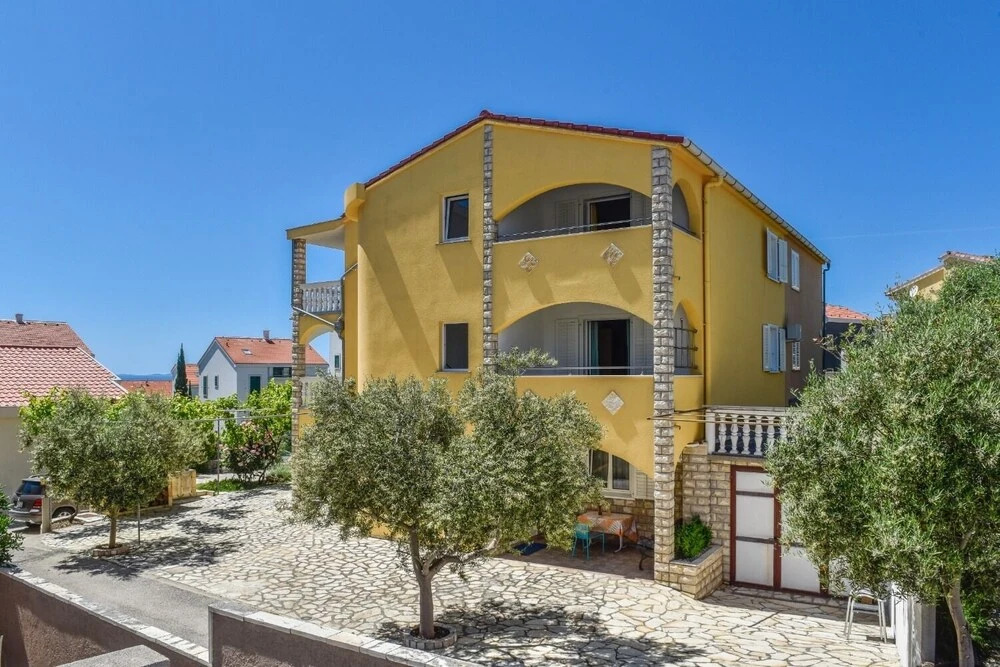 Mark 200 m From sea M4 in Novalja, Croatia