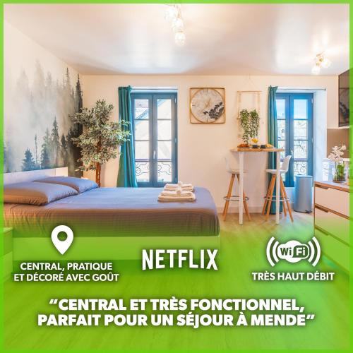 Le Cosygreen Central Netflix Wifi Fibre Sejour Lozere in Mende, France