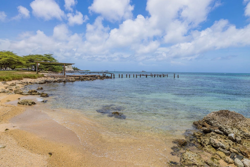 Secluded Beachfront Gem Pool Patio View BBQ in Savaneta, Aruba