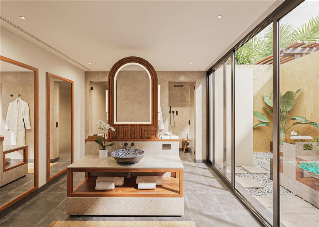 BTMXMY WELLBEING POOL VILLA BATHROOM RENDER
