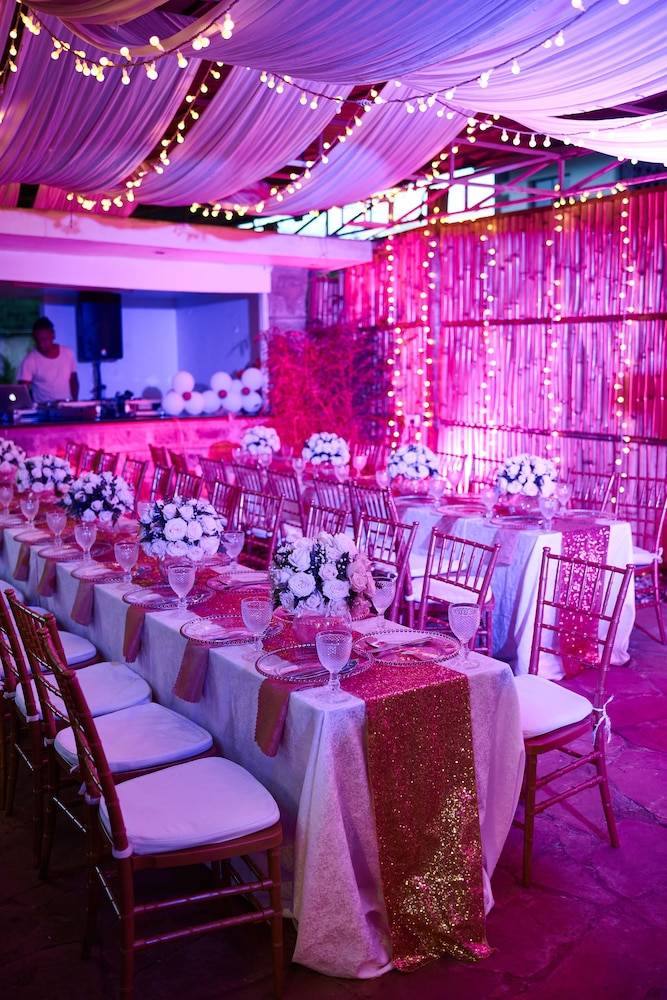 Outdoor banquet area