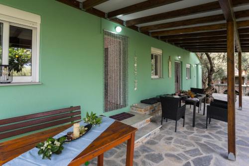 Blue Horizon View in Unknown City, Greece