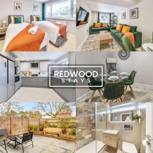 Huge 5 Bed 3 Bath House For Contractors & Families 2X Free Parking Free WiFi & Netflix By Redwood Stays — 4-Star Luxury Hotel in Farnborough, United Kingdom